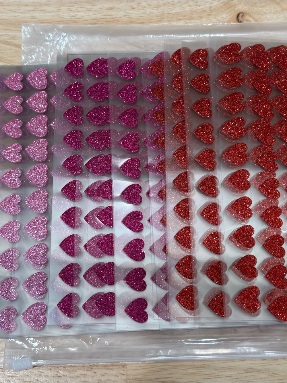 3000+ Glitter Heart Stickers for Crafts Party